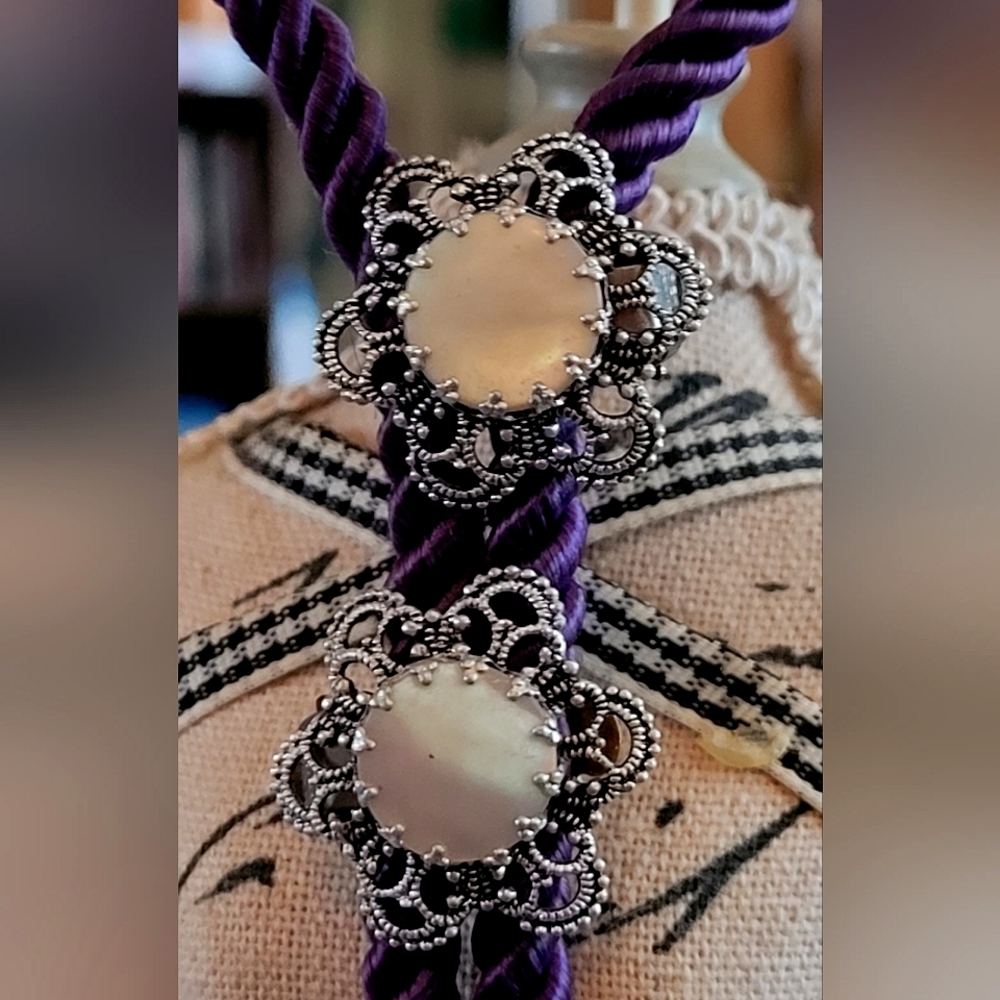 ANTIQUE 925/MOTHER OF PEARL EARRINGS